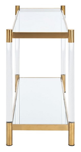 Safavieh Shayla Acrylic Console Table - Brass | Console Tables | Modishstore - 4