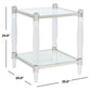 Safavieh Isabelle Acrylic Accent Table - Silver | Accent Tables | Modishstore - 3