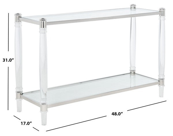 Safavieh Isabelle Acrylic Console Table - Silver | Console Tables | Modishstore - 3