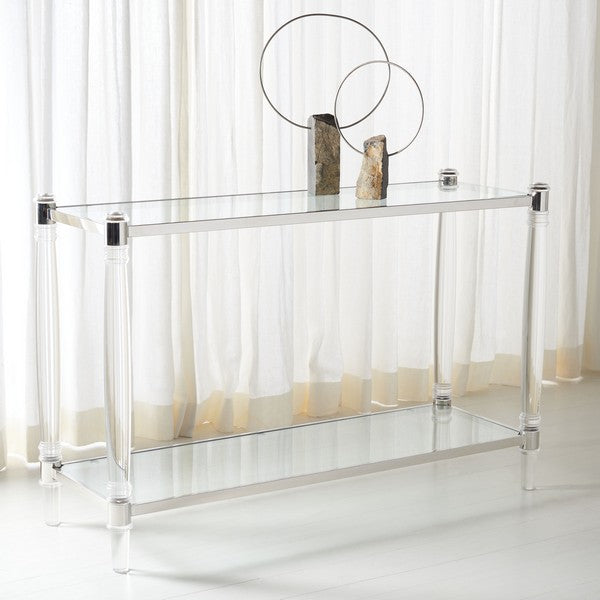 Safavieh Isabelle Acrylic Console Table - Silver | Console Tables | Modishstore