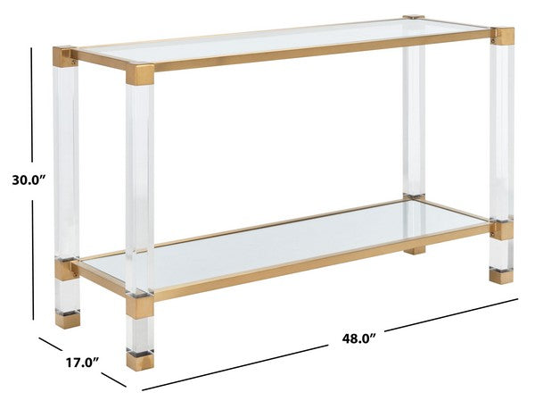 Safavieh Angie Acyrlic Console Table - Brass | Console Tables | Modishstore - 3