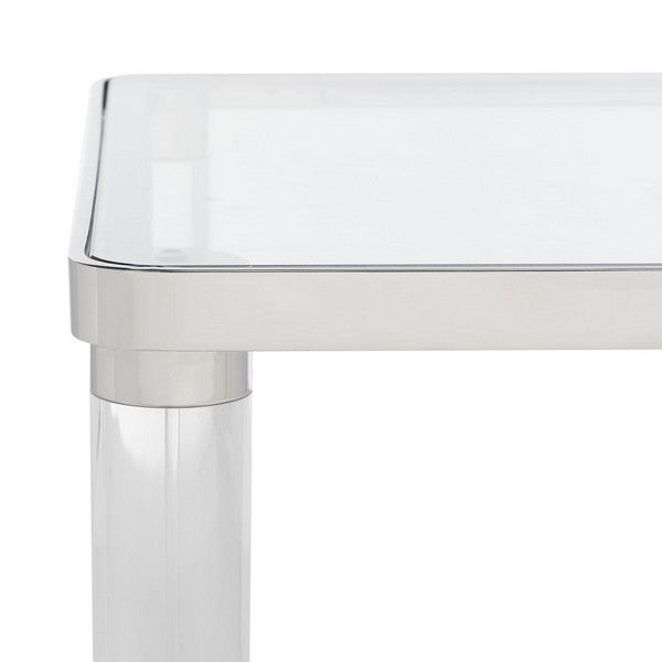 Safavieh Suzanna Acrylic Accent Table - Silver | Accent Tables | Modishstore - 4