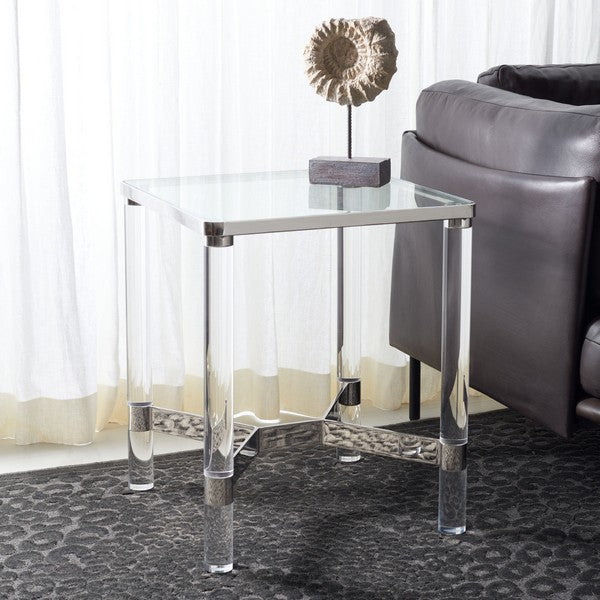 Safavieh Suzanna Acrylic Accent Table - Silver | Accent Tables | Modishstore