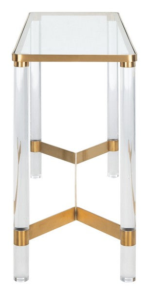 Safavieh Suzanna Acrylic Console Table - Brass | Console Tables | Modishstore - 4