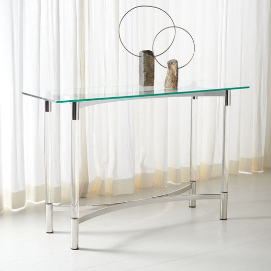 Safavieh Letty Acrylic Console Table - Silver | Console Tables | Modishstore