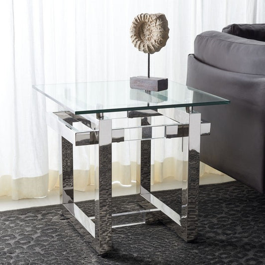 Safavieh Montrelle Acrylic Accent Table - Silver | Accent Tables | Modishstore