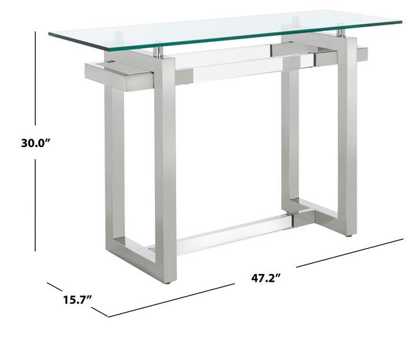 Safavieh Montrelle Acrylic Console Table - Silver | Console Tables | Modishstore - 3