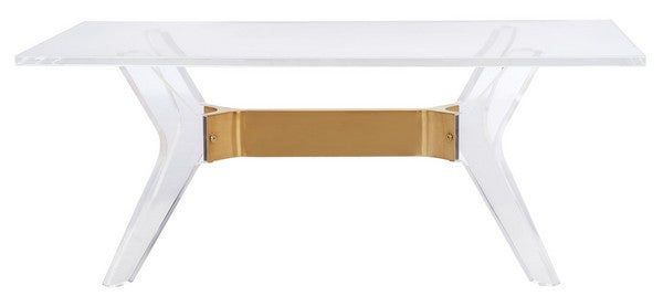 Safavieh Werner Acrylic Coffee Table - Brass | Coffee Tables | Modishstore - 2