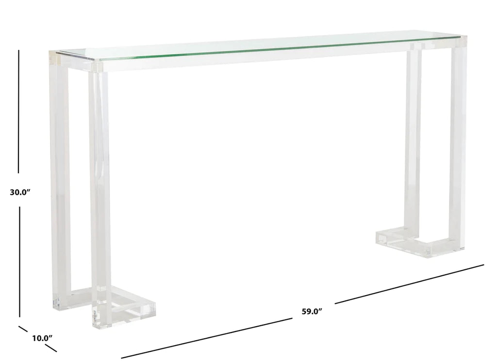 Safavieh Benji Acrylic Console Table - Clear | Console Tables | Modishstore - 6