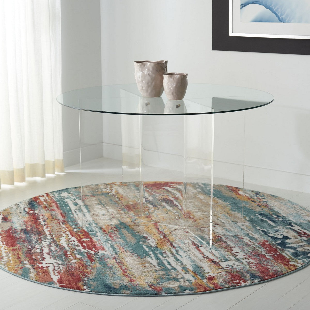 Safavieh Russell Acrylic Dining Table - Clear | Dining Tables | Modishstore