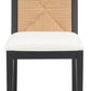 Safavieh Emilio Woven Dining Chair Set Of 2 - Black | Dining Chairs | Modishstore - 3