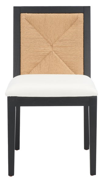 Safavieh Emilio Woven Dining Chair Set Of 2 - Black | Dining Chairs | Modishstore - 3