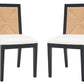 Safavieh Emilio Woven Dining Chair Set Of 2 - Black | Dining Chairs | Modishstore