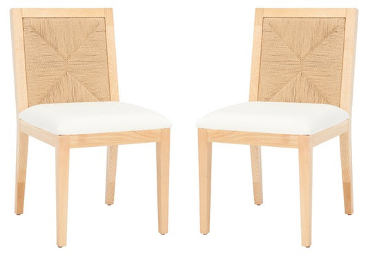 Safavieh Emilio Woven Dining Chair Set Of 2 - Natural | Dining Chairs | Modishstore