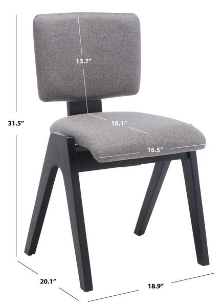Safavieh Alisyn Wood Dining Chair Set Of 2 - Black | Dining Chairs | Modishstore - 3