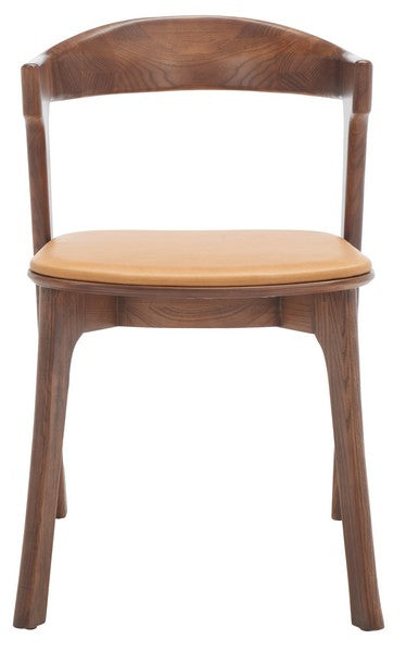 Safavieh Brylie Wood & Leather Chair Set Of 2 - Walnut | Dining Chairs | Modishstore - 2