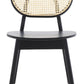 Safavieh Kristianna Rattan Back Chair Set Of 2 - Black | Dining Chairs | Modishstore - 2