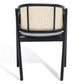 Safavieh Emmy Rattan Back Dining Chair - Black | Dining Chairs | Modishstore - 5