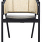 Safavieh Emmy Rattan Back Dining Chair - Black | Dining Chairs | Modishstore - 2