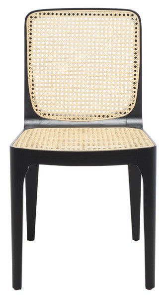 Safavieh Frank Rattan Dining Chair Set Of 2 - Black | Dining Chairs | Modishstore - 2