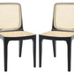 Safavieh Frank Rattan Dining Chair Set Of 2 - Black | Dining Chairs | Modishstore - 4
