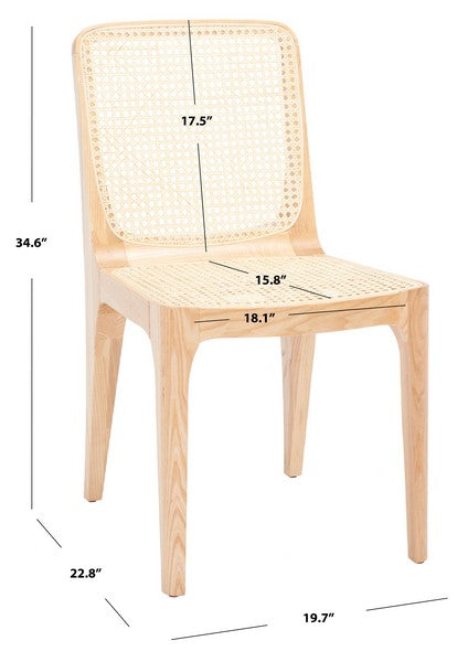 Safavieh Frank Rattan Dining Chair Set Of 2 - Natural | Dining Chairs | Modishstore - 3