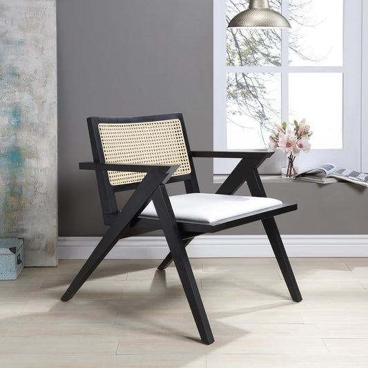 Safavieh Krystine Rattan Accent Chair - Black | Accent Chairs | Modishstore