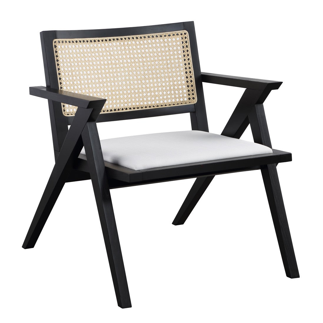 Safavieh Krystine Rattan Accent Chair - Black | Accent Chairs | Modishstore - 3