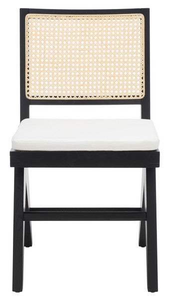 Safavieh Colette Rattan Dining Chair Set Of 2 - Black | Dining Chairs | Modishstore - 2