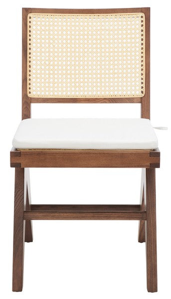 Safavieh Colette Rattan Dining Chair Set Of 2 - Walnut | Dining Chairs | Modishstore - 2