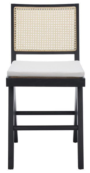Safavieh Colette Rattan Counter Stool - Black | Counter Stools | Modishstore - 2