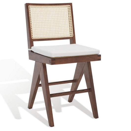 Safavieh Colette Rattan Counter Stool - Walnut | Counter Stools | Modishstore