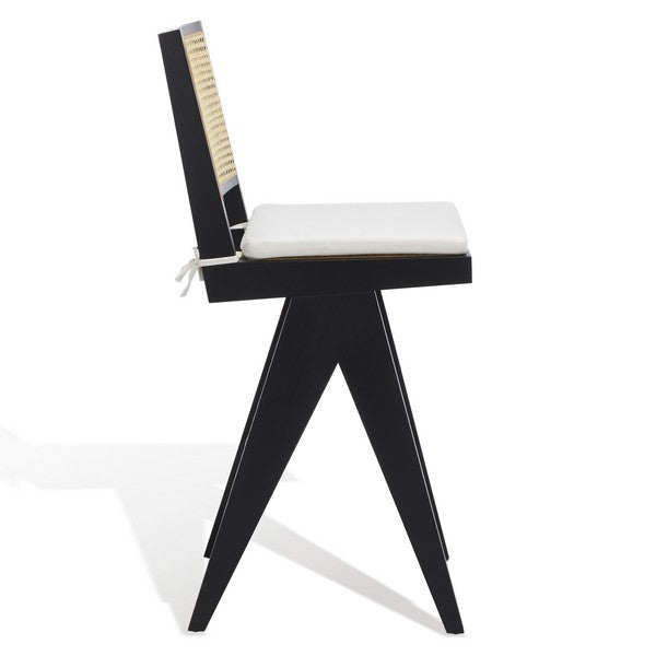Safavieh Colette Rattan Barstool - Black | Bar Stools | Modishstore - 4