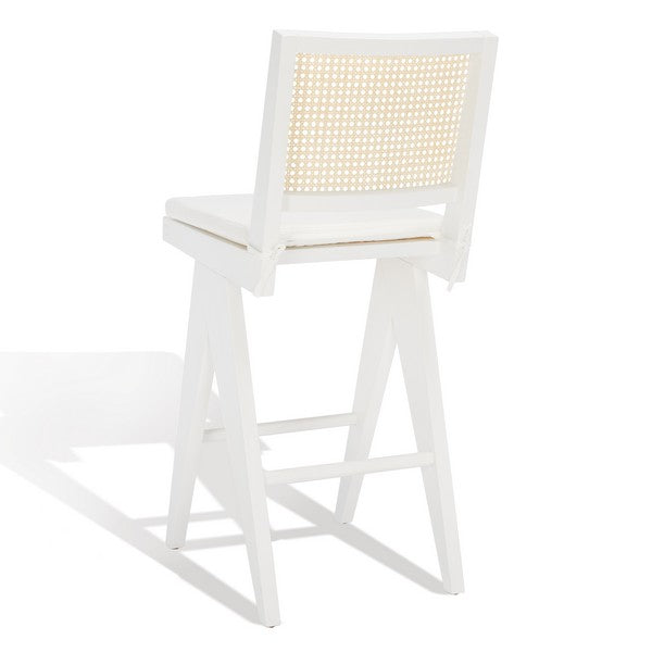 Safavieh Colette Rattan Barstool - White | Bar Stools | Modishstore - 3