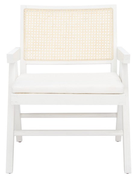 Safavieh Colette Rattan Accent Chair - White | Accent Chairs | Modishstore - 2