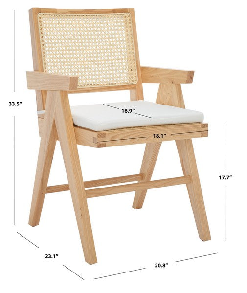 Safavieh Colette Rattan Armchair | Dining Chairs | Modishstore - 5