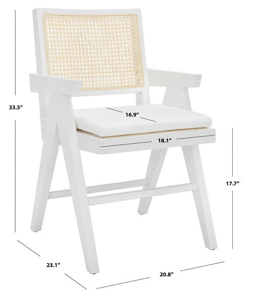 Safavieh Colette Rattan Armchair | Dining Chairs | Modishstore - 9