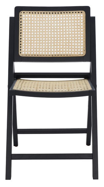 Safavieh Desiree Cane Folding Dining Ch Set Of 2 - Black | Dining Chairs | Modishstore - 2
