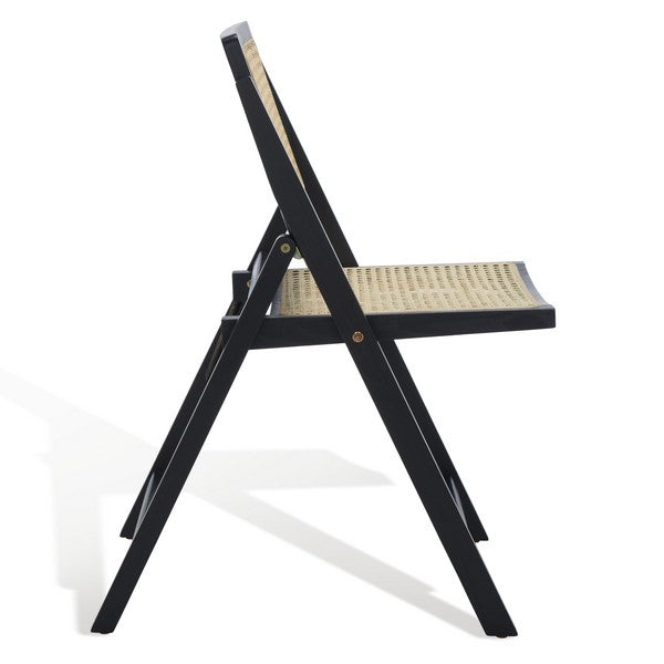Safavieh Desiree Cane Folding Dining Ch Set Of 2 - Black | Dining Chairs | Modishstore - 4