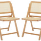 Safavieh Desiree Cane Folding Dining Ch Set Of 2 - Natural | Dining Chairs | Modishstore