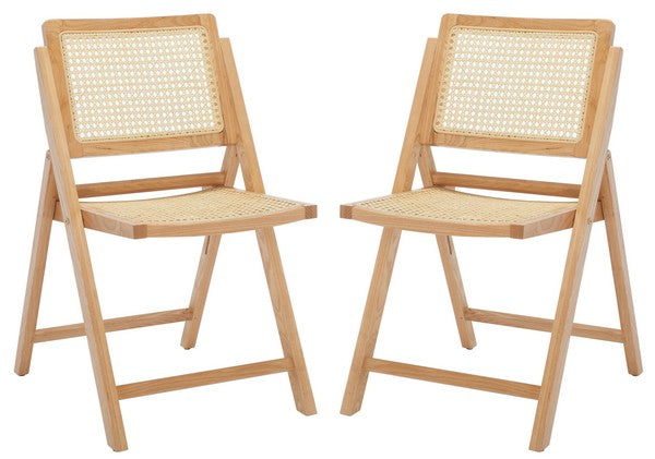 Safavieh Desiree Cane Folding Dining Ch Set Of 2 - Natural | Dining Chairs | Modishstore