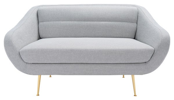 Safavieh Belladonna Mid-Century Lovesea - Light Gray | Loveseats | Modishstore - 2
