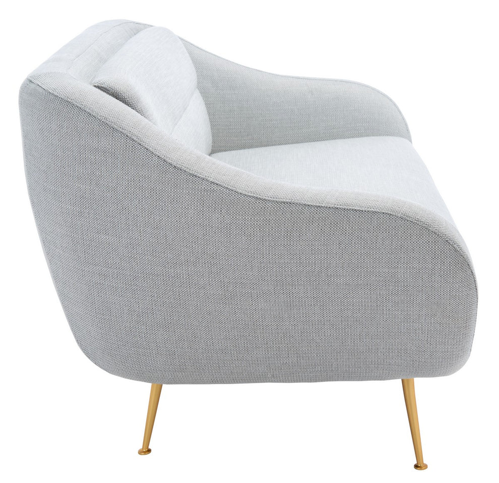 Safavieh Belladonna Mid-Century Lovesea - Light Gray | Loveseats | Modishstore - 4