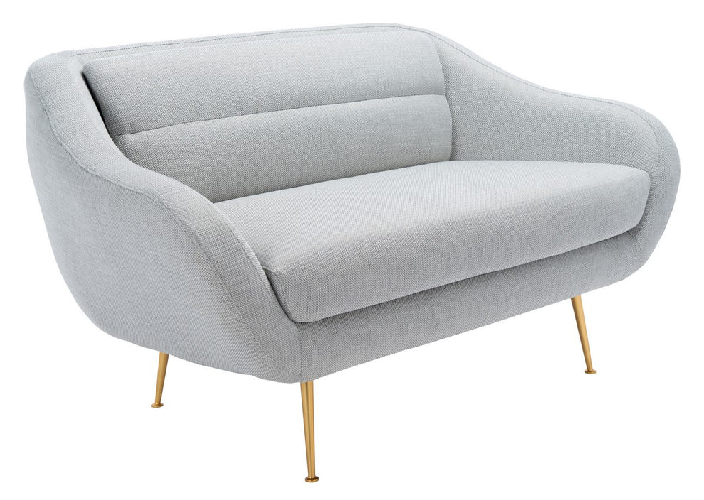 Safavieh Belladonna Mid-Century Lovesea - Light Gray | Loveseats | Modishstore - 3