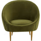Safavieh Razia Channel Tufted Tub Chair - Olive | Accent Chairs | Modishstore - 2