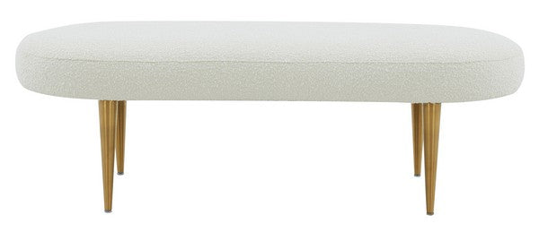 Safavieh Corinne Oval Bench - Ivory | Benches | Modishstore - 2