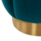 Safavieh Maxine Channel Tufted Otttoman - Petrol | Ottomans | Modishstore - 4