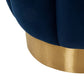 Safavieh Maxine Channel Tufted Otttoman - Navy | Ottomans | Modishstore - 4