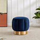 Safavieh Maxine Channel Tufted Otttoman - Navy | Ottomans | Modishstore
