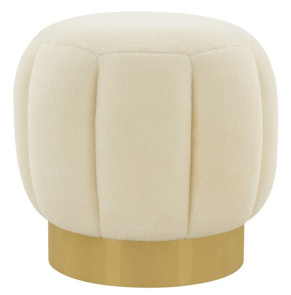 Safavieh Maxine Channel Tufted Otttoman - Creme | Ottomans | Modishstore - 2
